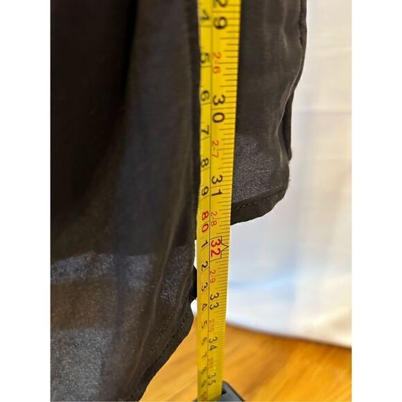 ALC Dip Dye Cutout Midi Dress Black Off White 2014 Large Sleeveless Silk - Picture 12 of 13